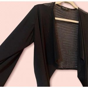 MICHELLE LYNN Black Cardigan Cover Up